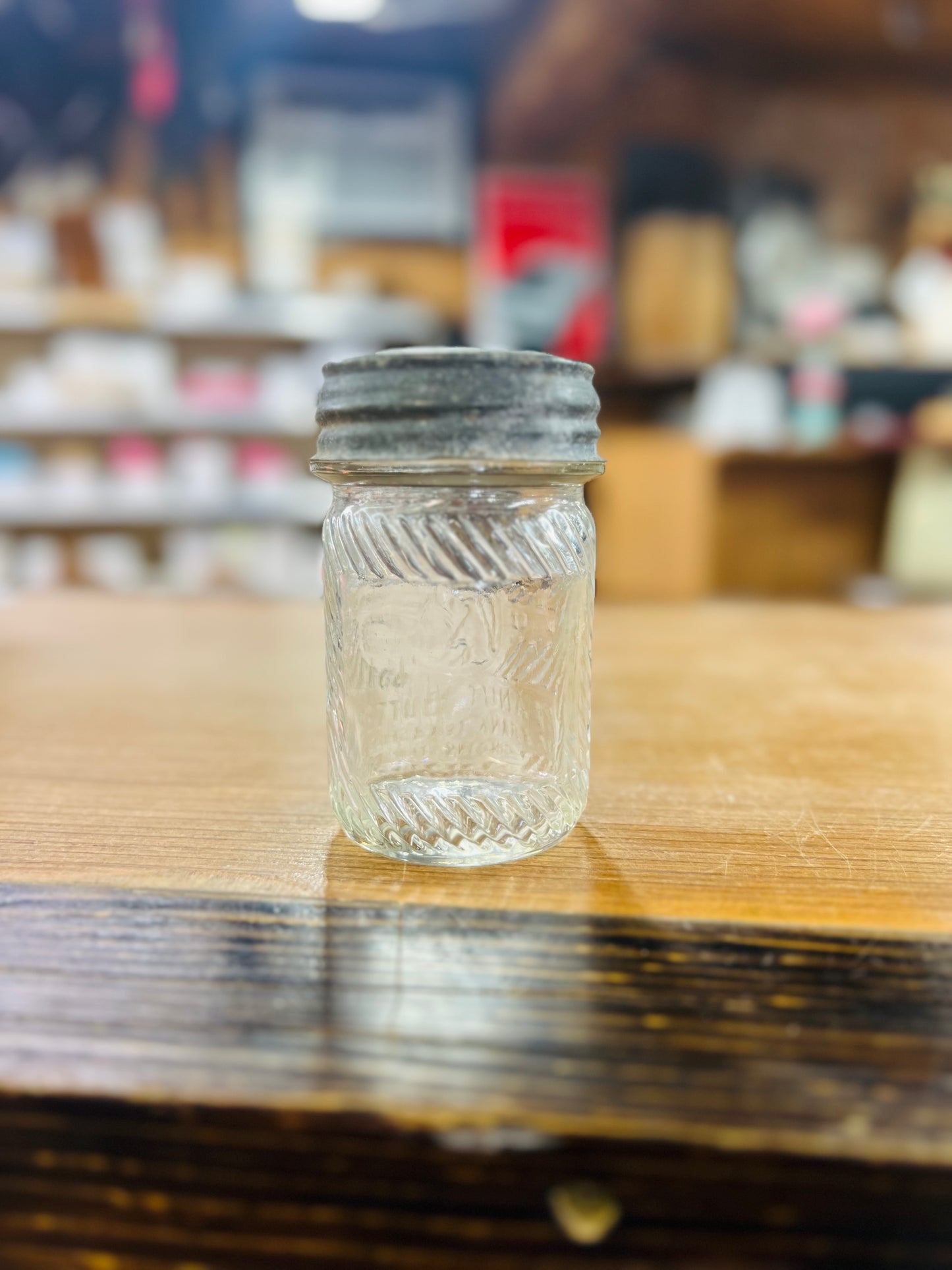 Old-Vintage Jumbo Peanut Butter Jar 10.5oz with Ball Zinc Lid