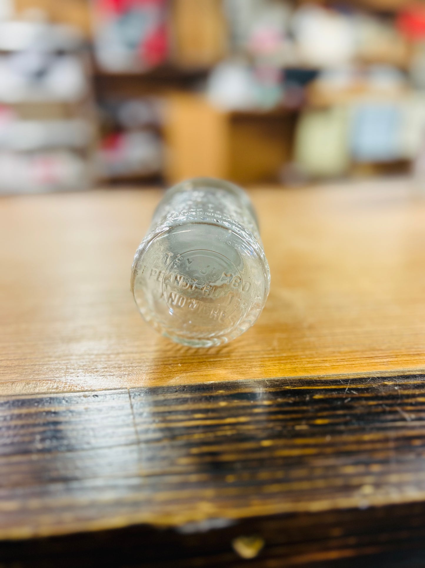Old-Vintage Jumbo Peanut Butter Jar 10.5oz with Ball Zinc Lid
