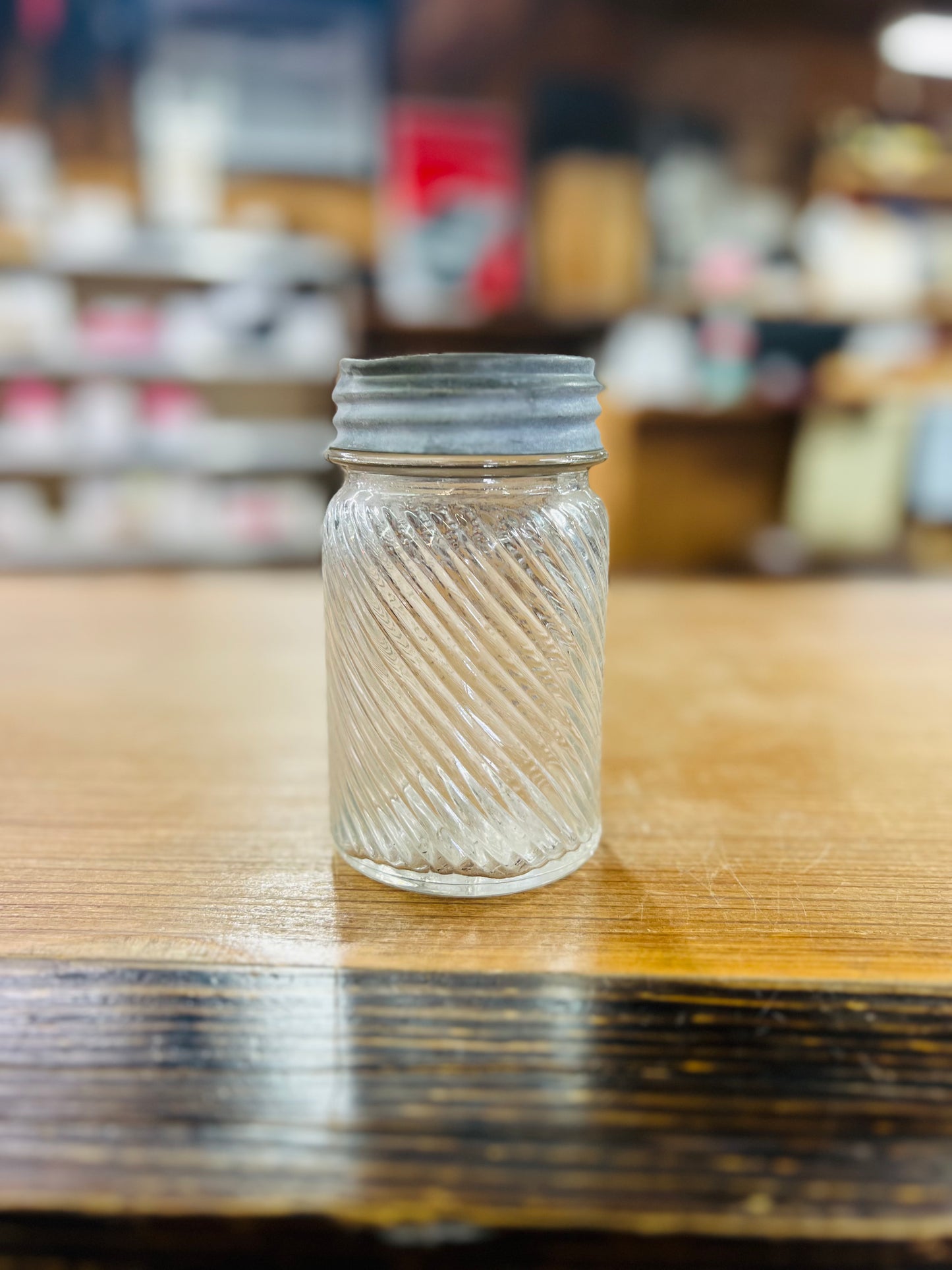 Vintage Jumbo Peanut Butter Jar w/ Ball Zinc Lid "Jumbo Best For The Kiddies" 1 lb Jar
