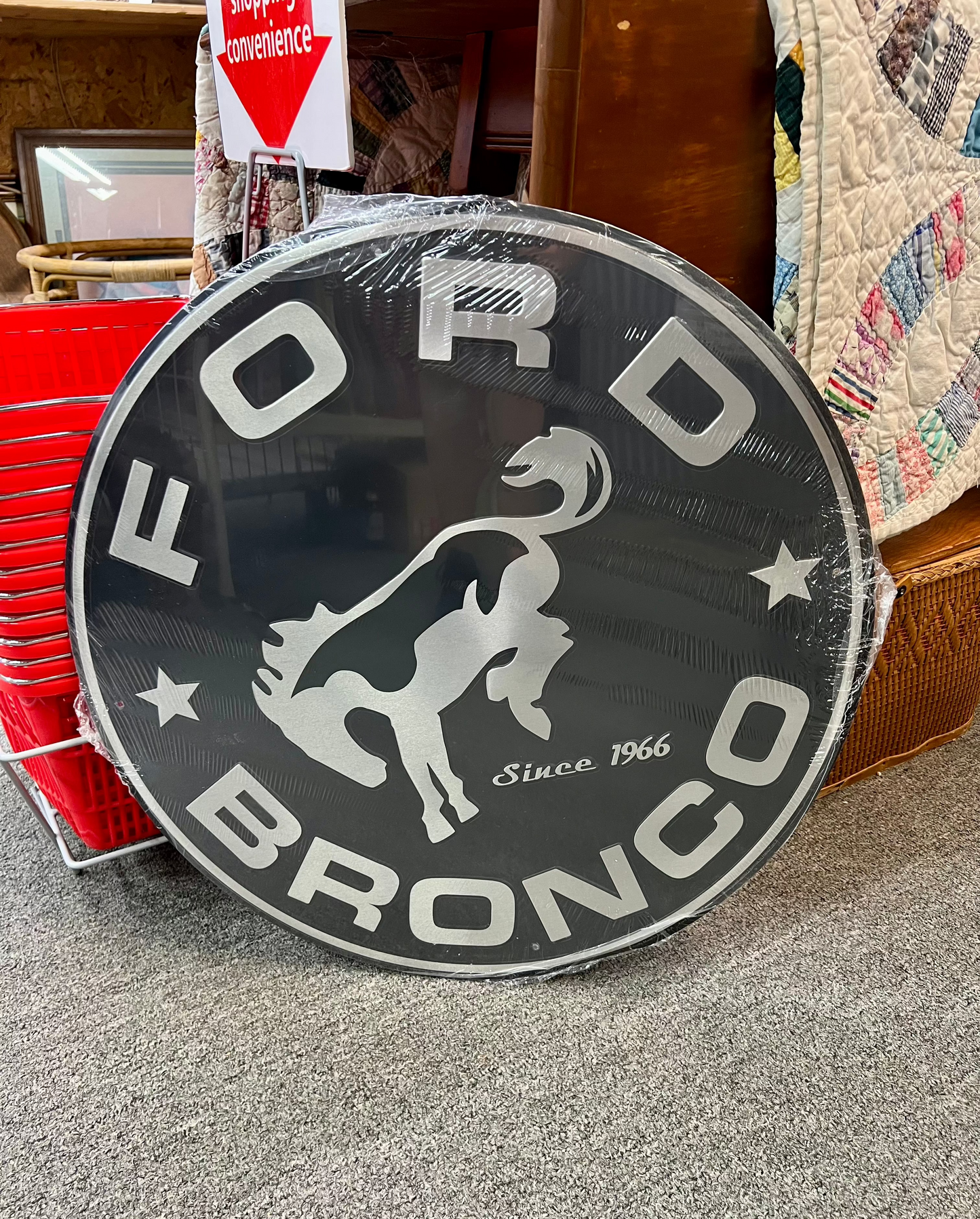 Ford Bronco 24 inch Large Round Sign