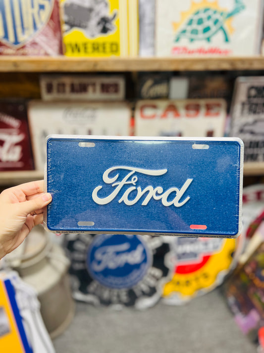 Ford Script Mosaic License Plate