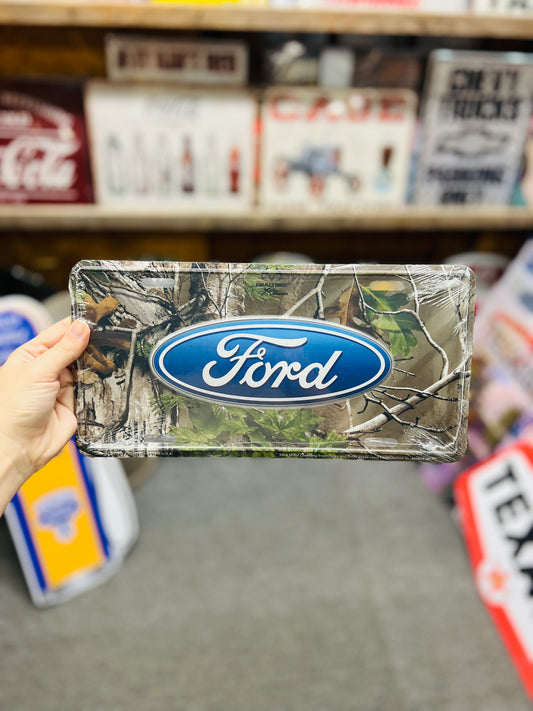 Ford Logo Realtree License Plate
