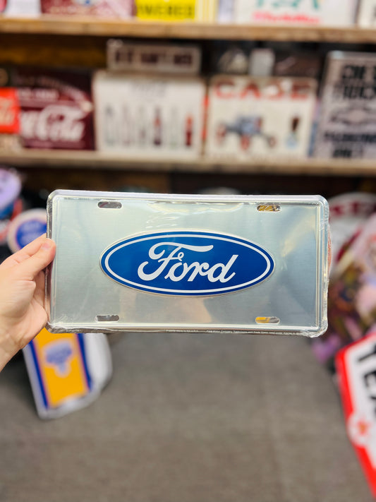 Ford Blue Logo License Plate