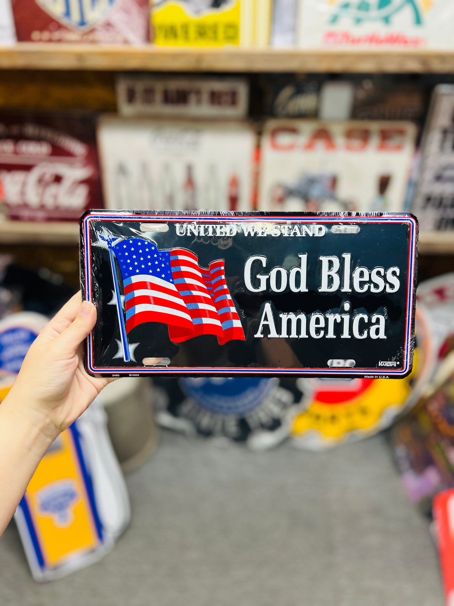 Flag - God Bless America License Plate