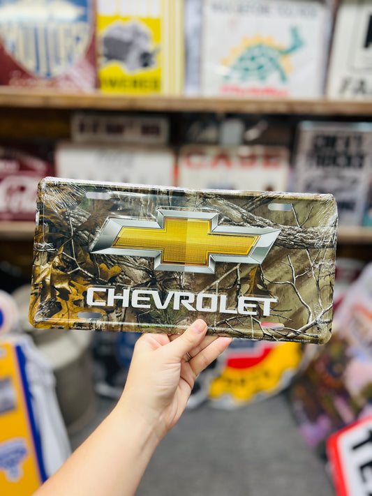 Chevy Realtree Camo License Plate