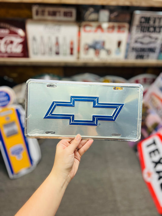 Chevy Blue License Plate