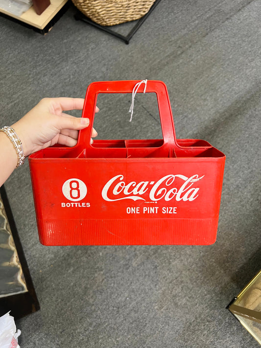 Vintage Coca Cola Carrier Plastic One pint size 8 bottles