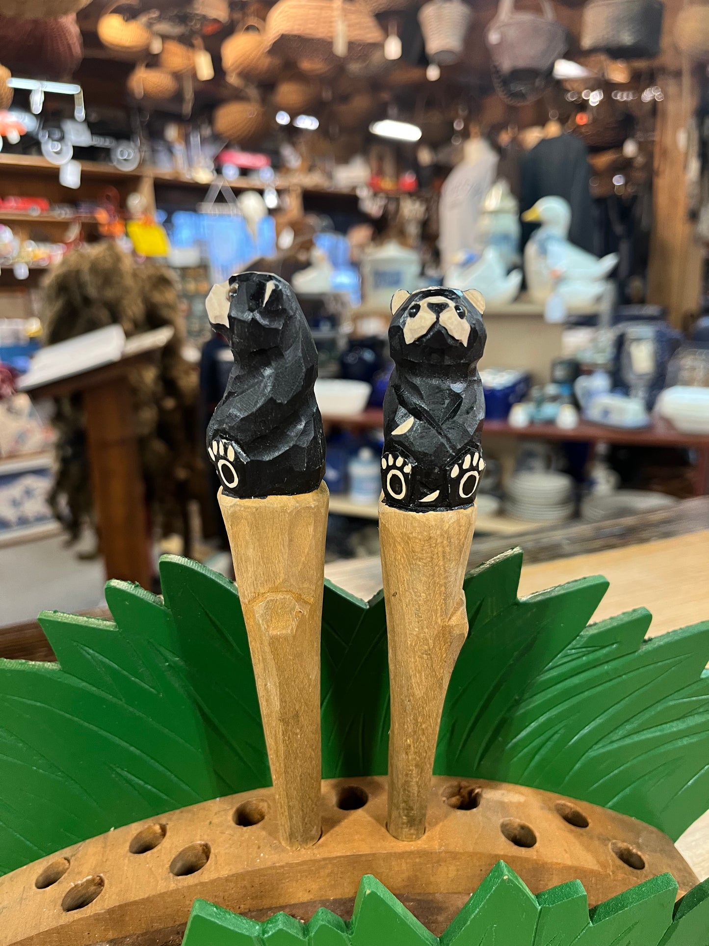 Hand Carved Wooden Ink Pens