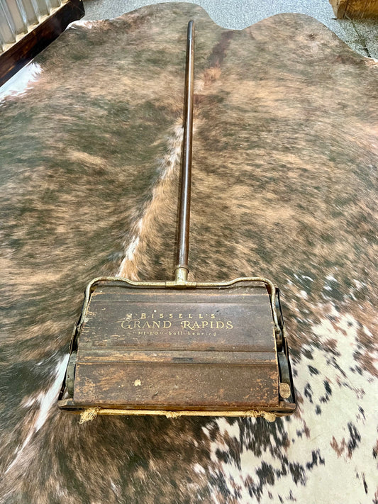 Vintage Bissell's Grand Rapids Wood Carpet Sweeper Head and Handle