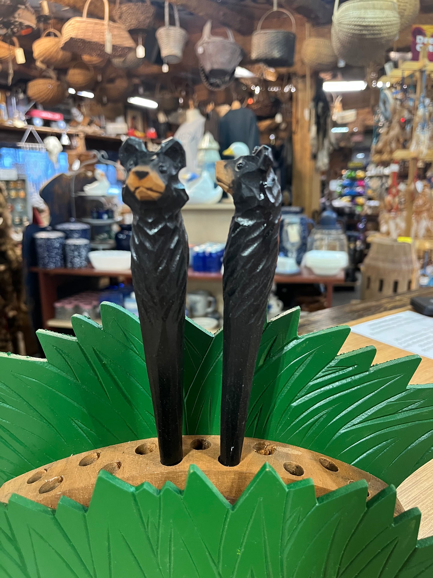 Hand Carved Wooden Ink Pens