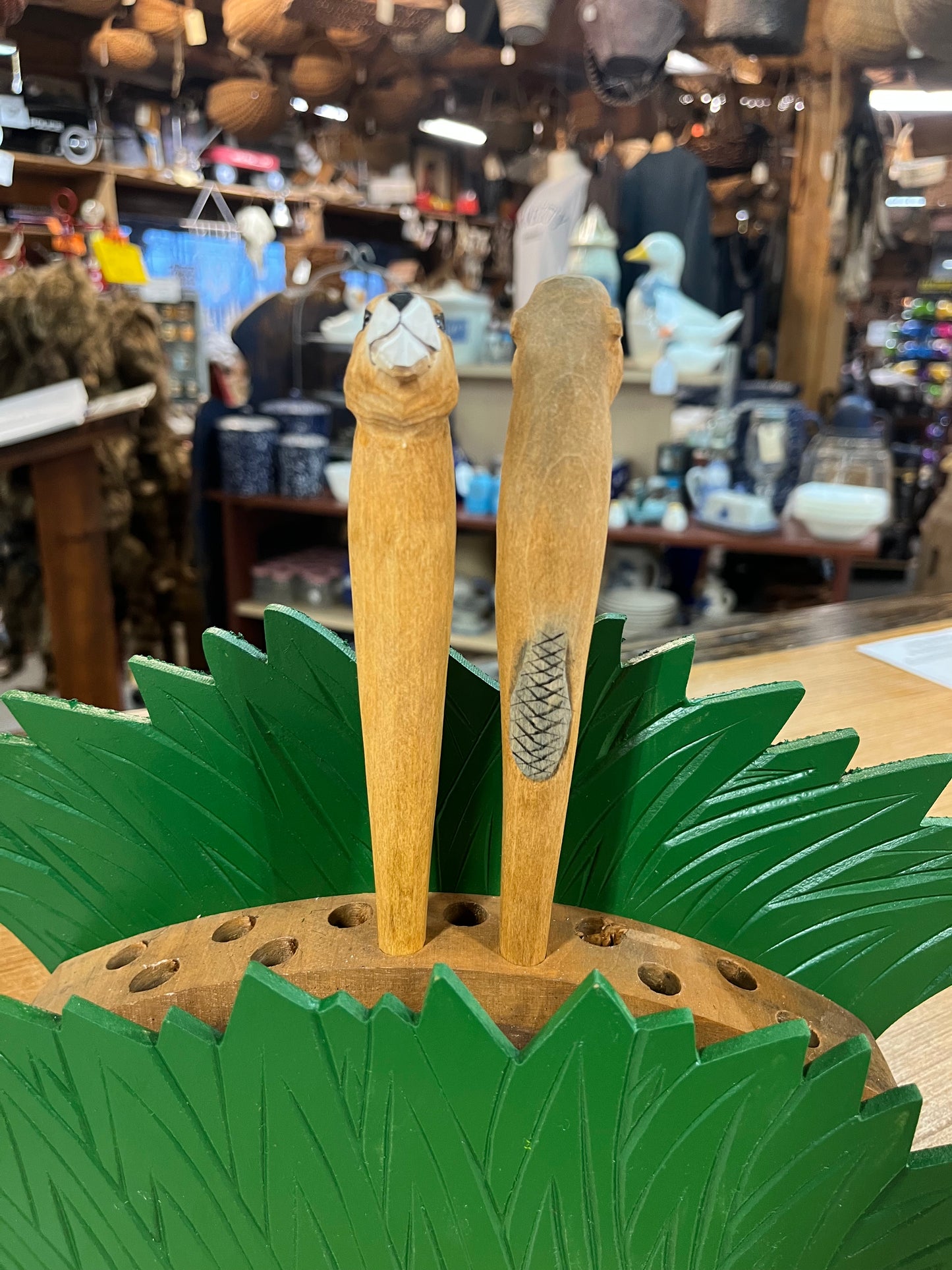 Hand Carved Wooden Ink Pens