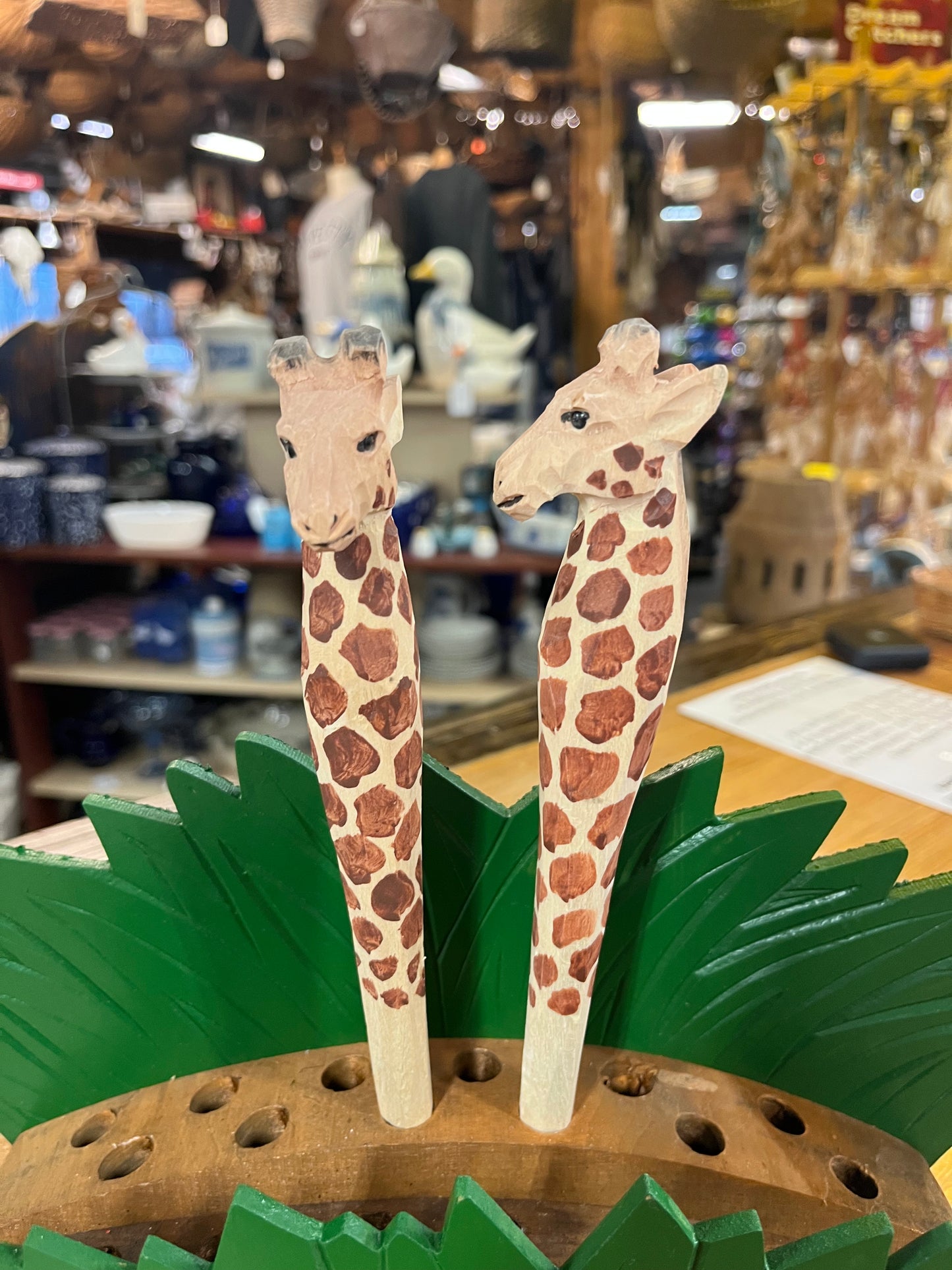 Hand Carved Wooden Ink Pens