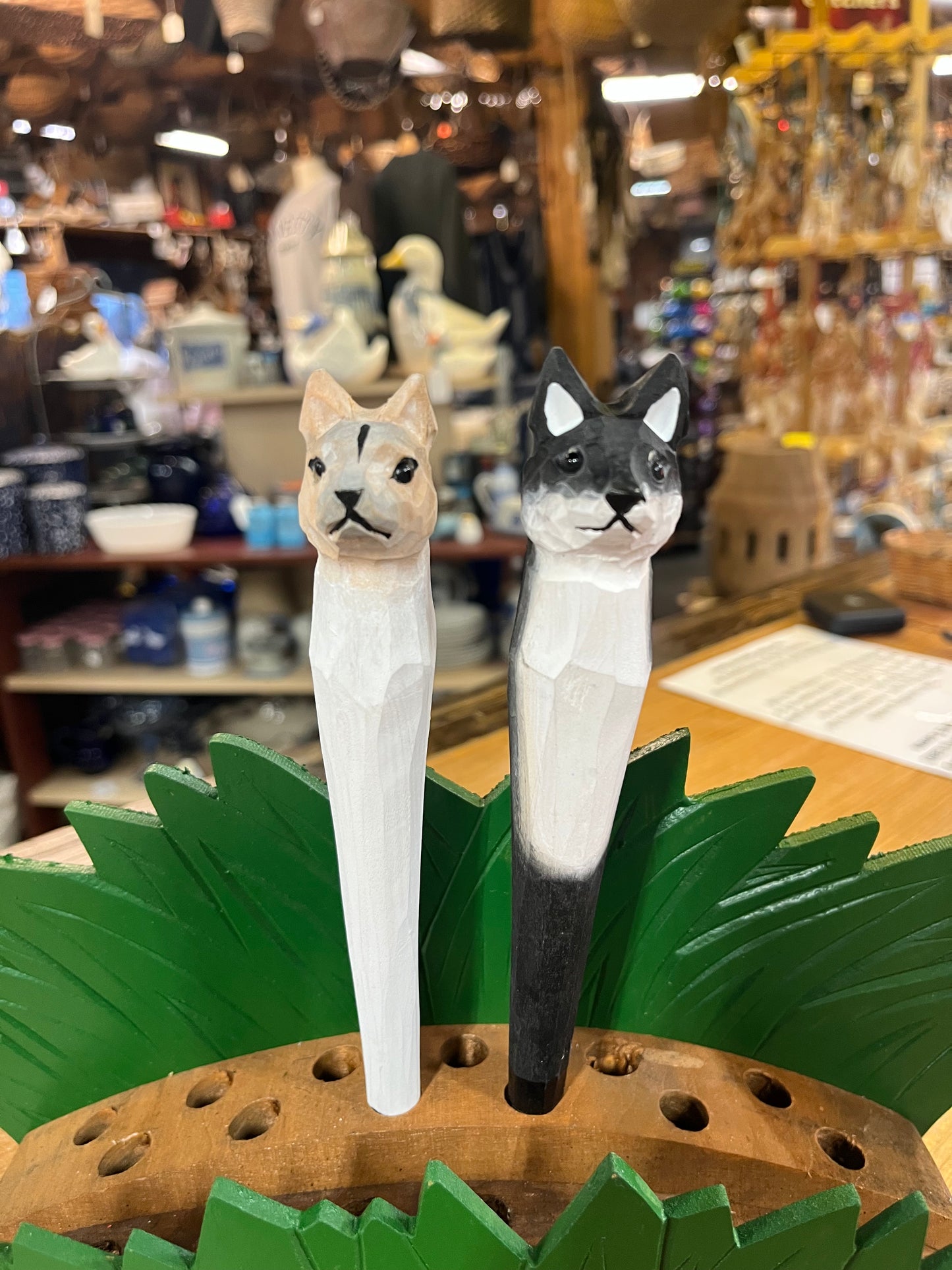 Hand Carved Wooden Ink Pens