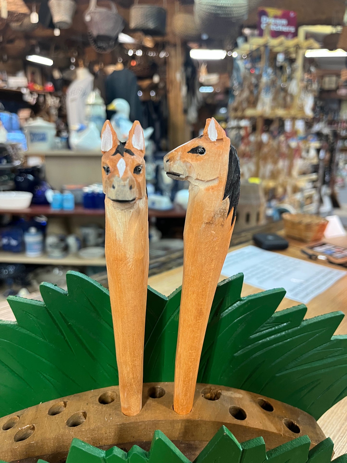 Hand Carved Wooden Ink Pens