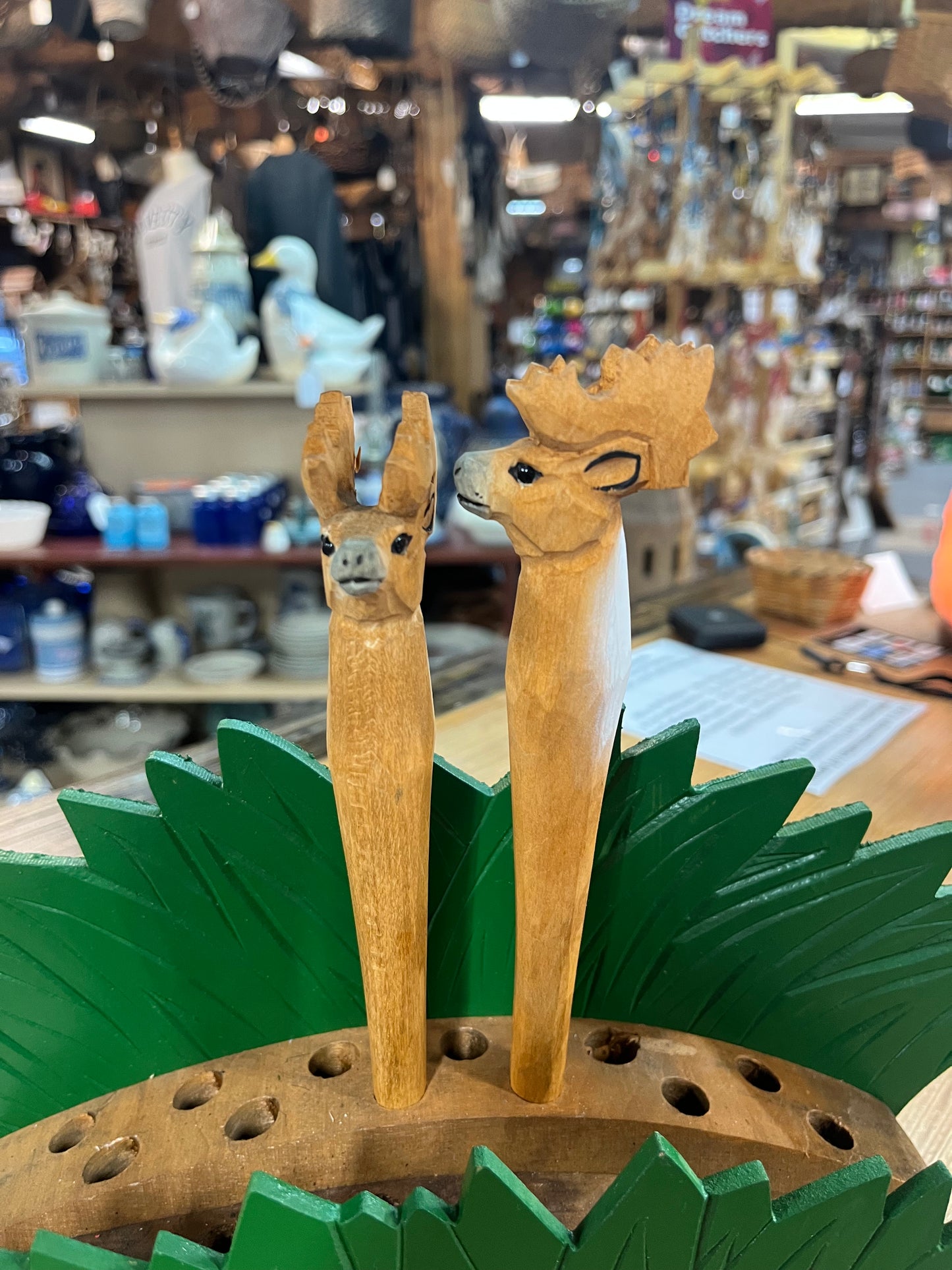Hand Carved Wooden Ink Pens