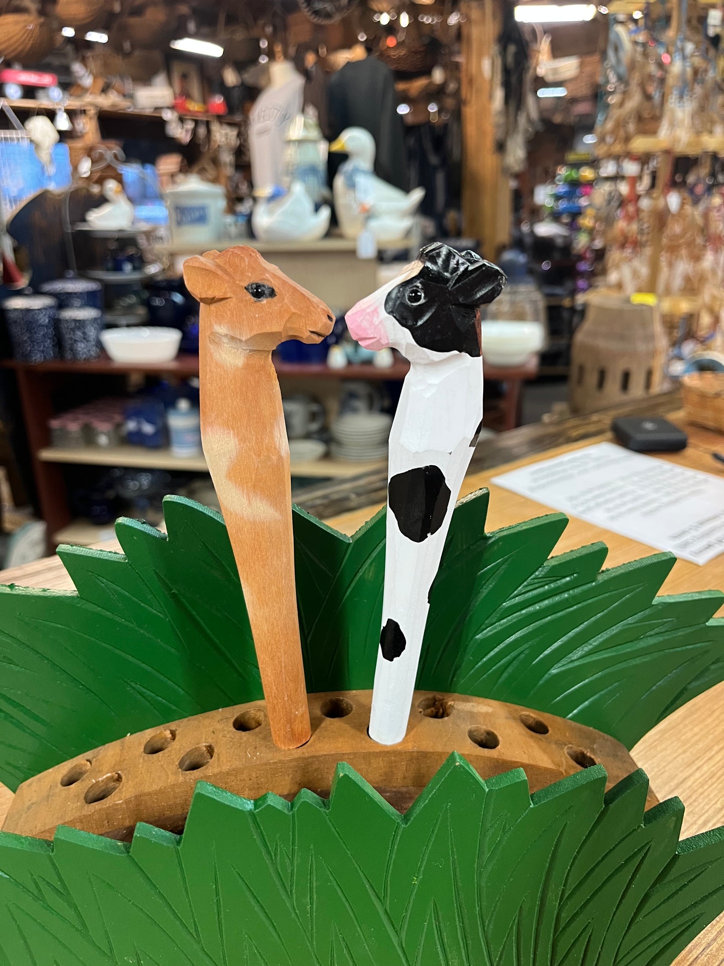Hand Carved Wooden Ink Pens