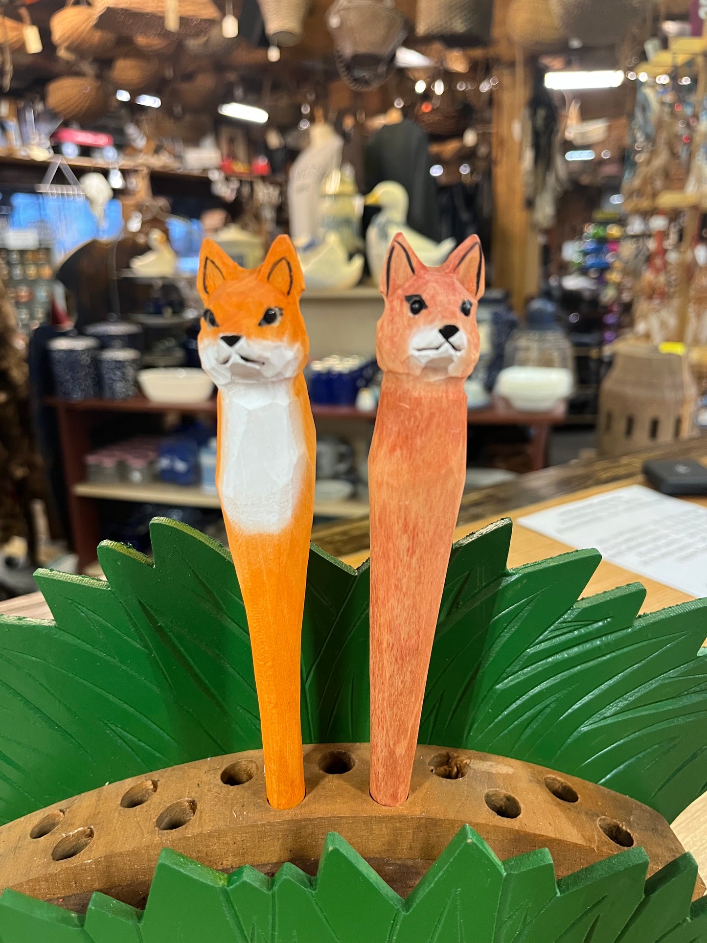 Hand Carved Wooden Ink Pens
