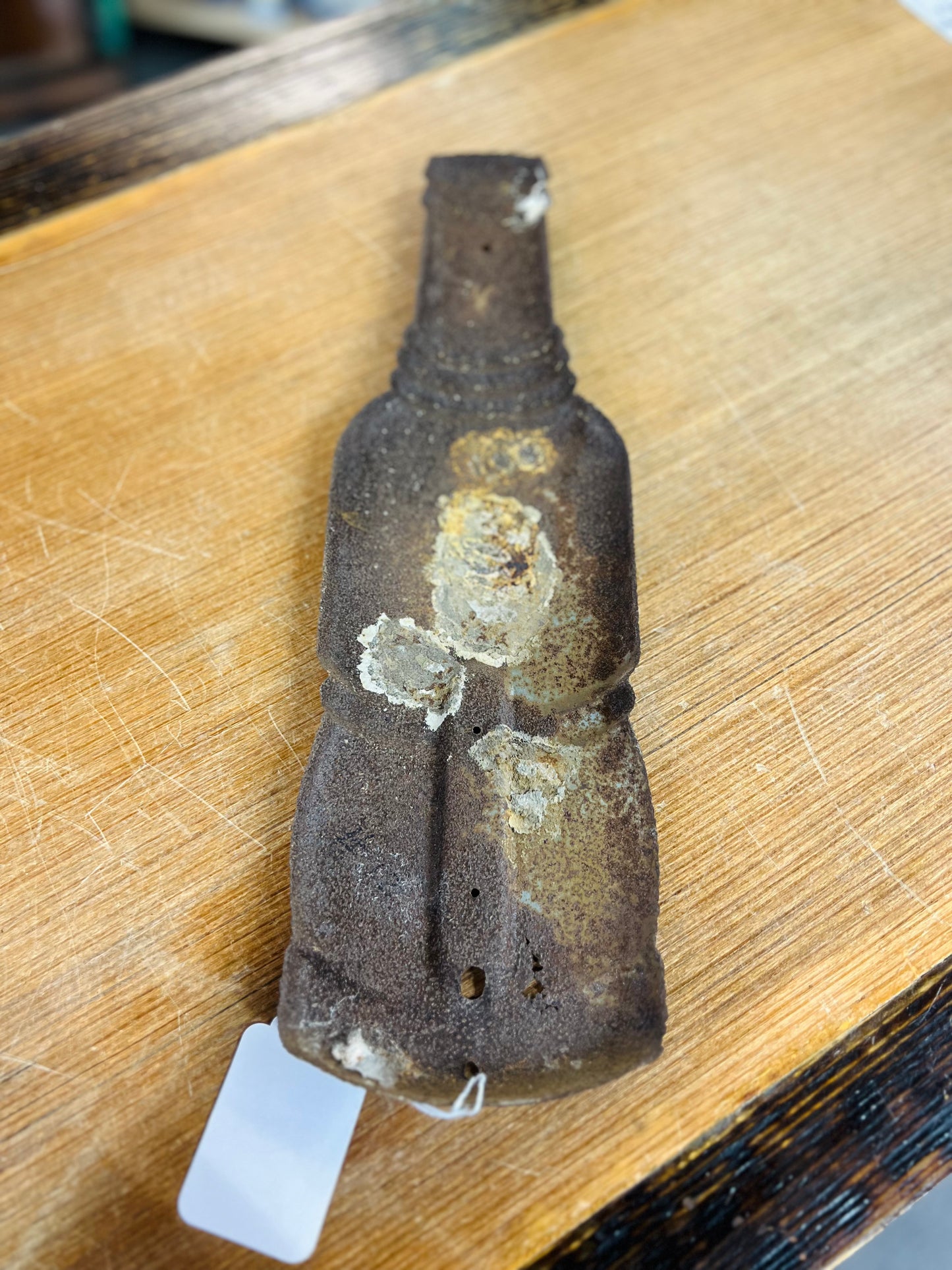 Old Vintage 1940s-1950s "Rusty" NuGrape Soda Thermometer Tin - Metal