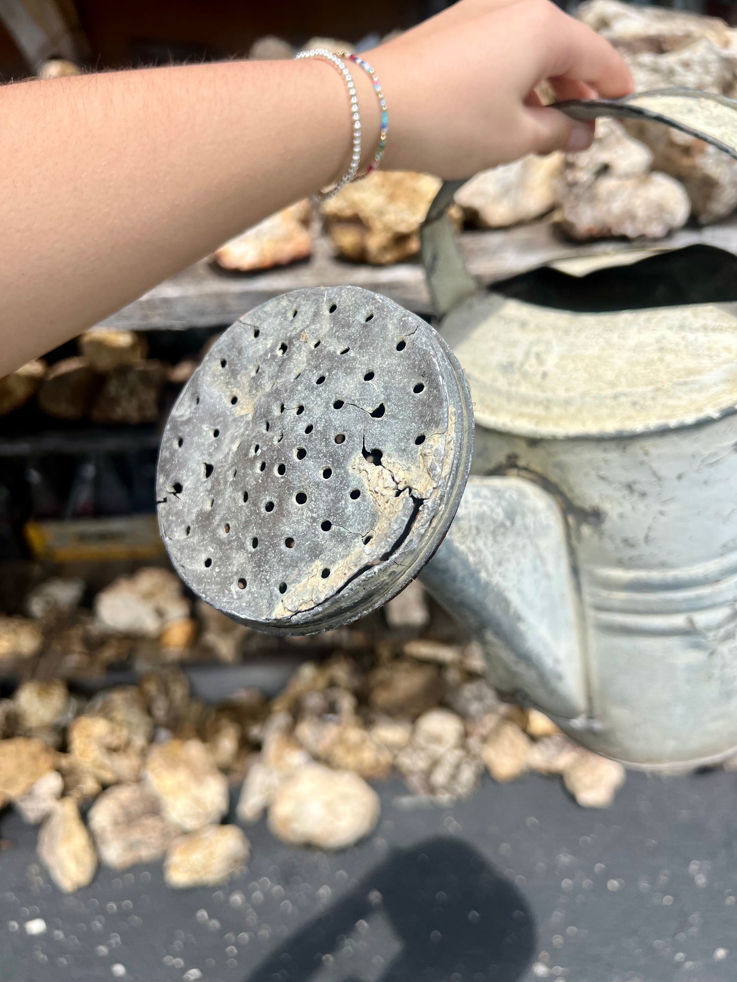 Vintage Galvanized Metal Watering Can