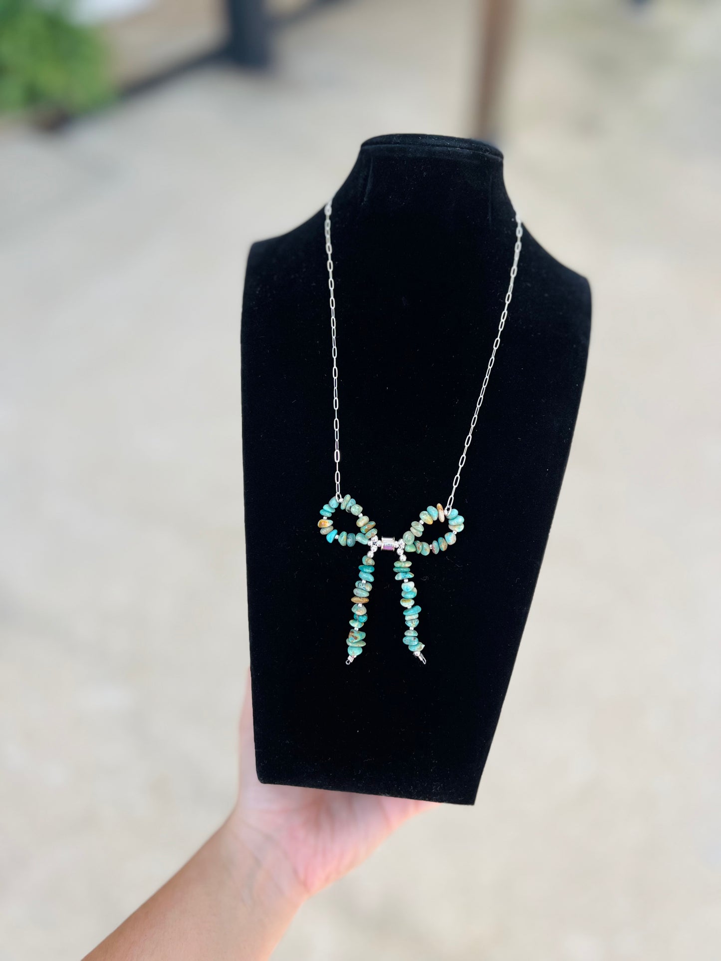 Navajo Turquoise Bow Necklace