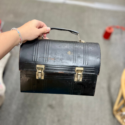 Vintage Aladdin Industries Metal Lunch Box Black