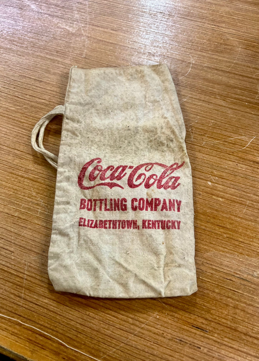 Vintage Coca Cola Cloth Coin Bag Elizabethtown Ky