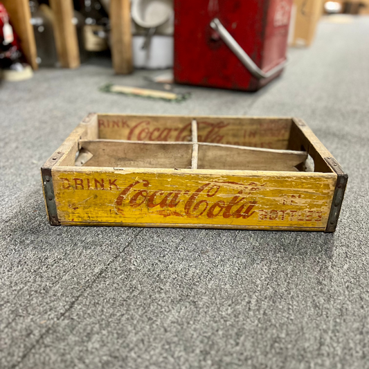 Yellow Coca Cola Crate Drink In Bottles Chattanooga Box 1941