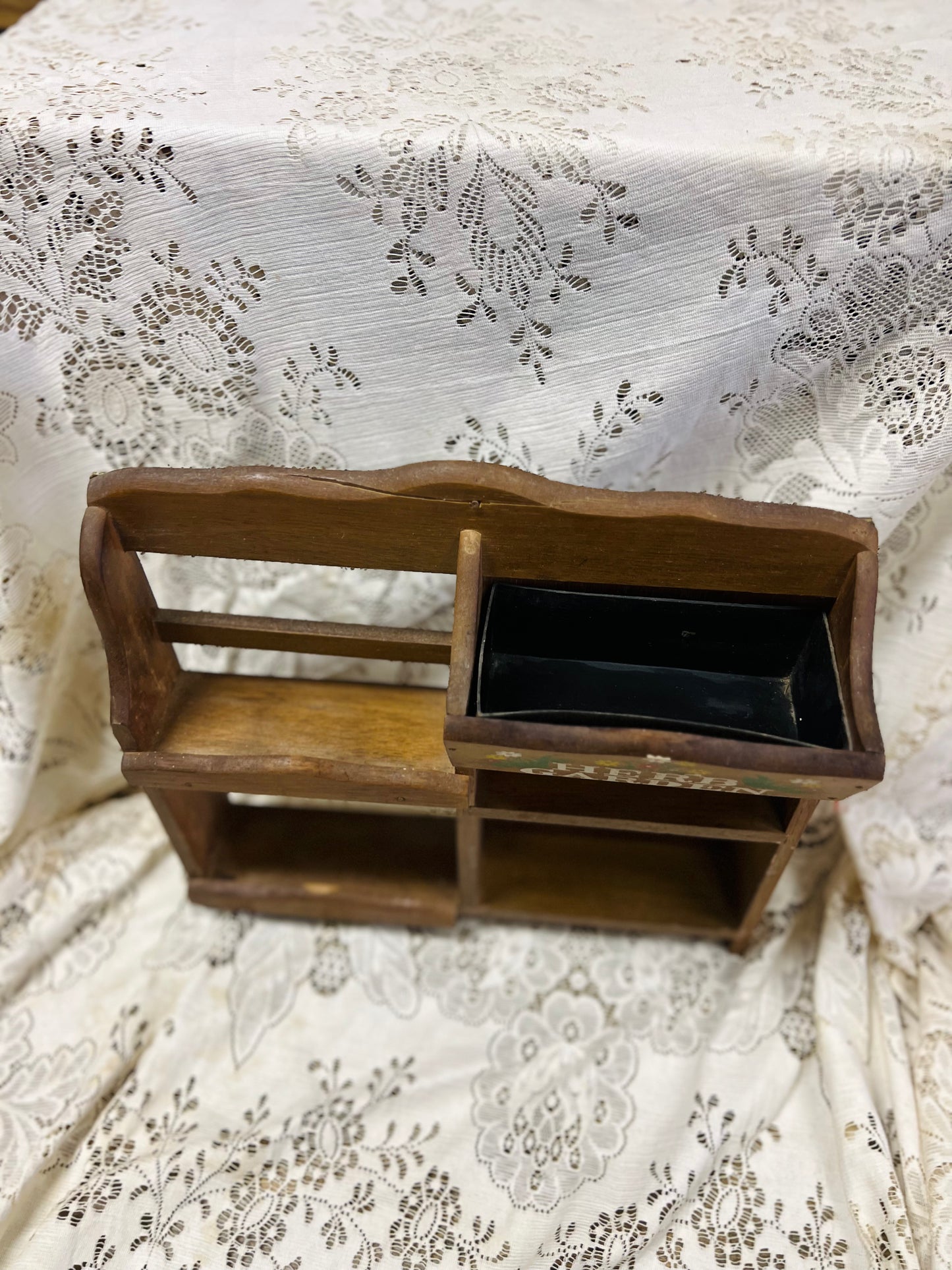 Vintage Wooden Herb Garden Spice Rack