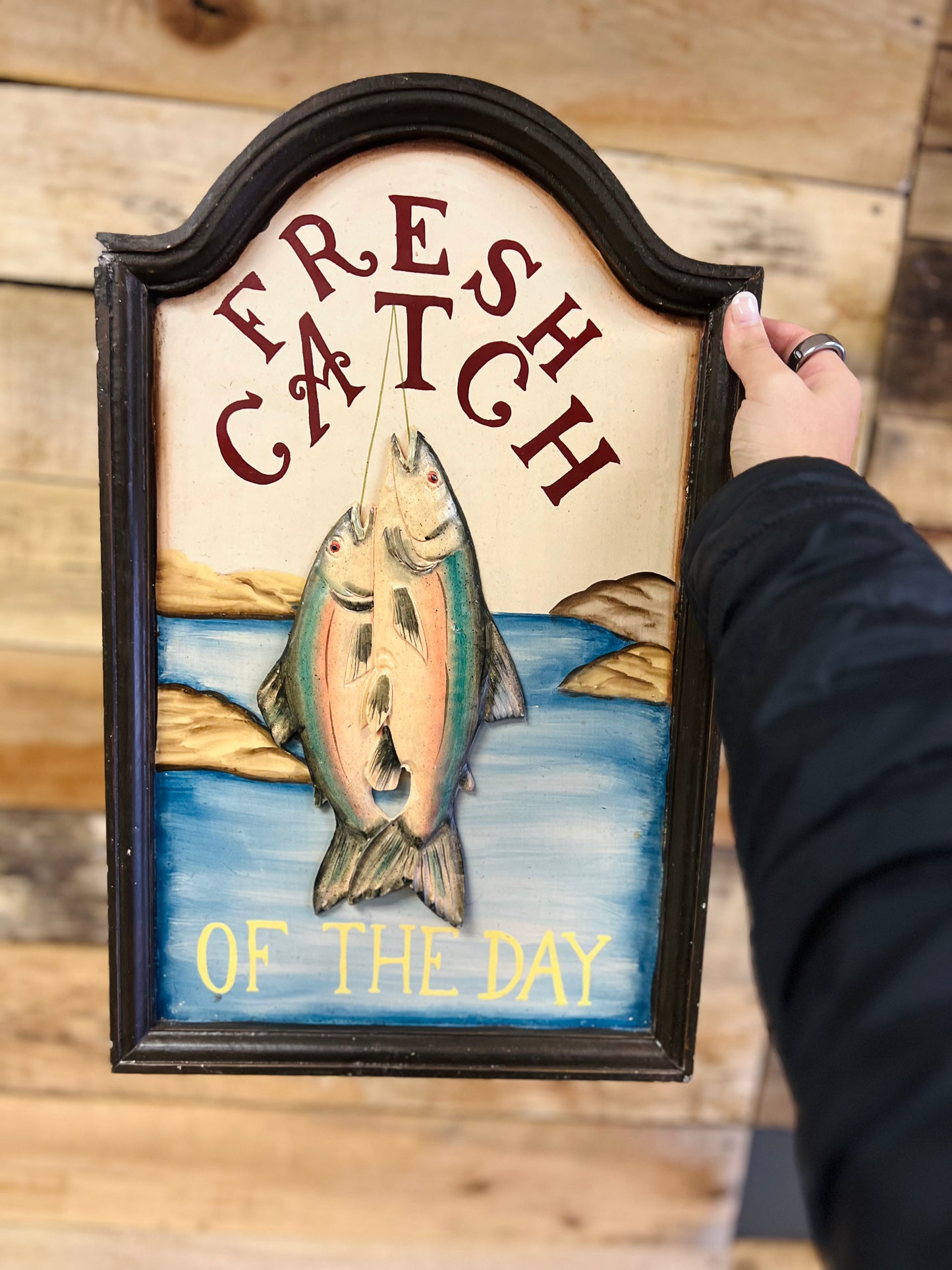 Fresh Catch of The Day Fish Sign