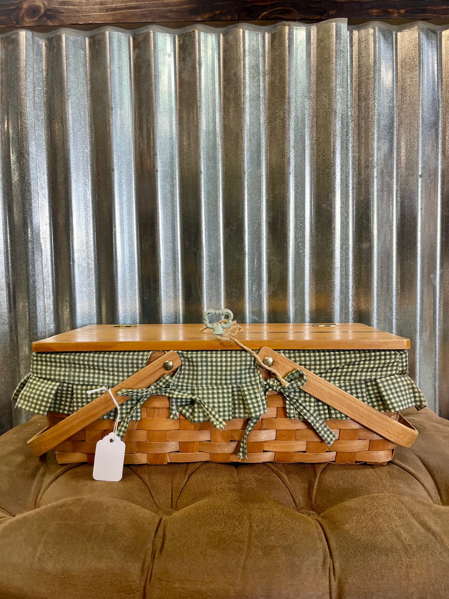 Vintage Longberger Wicker Picnic Basket