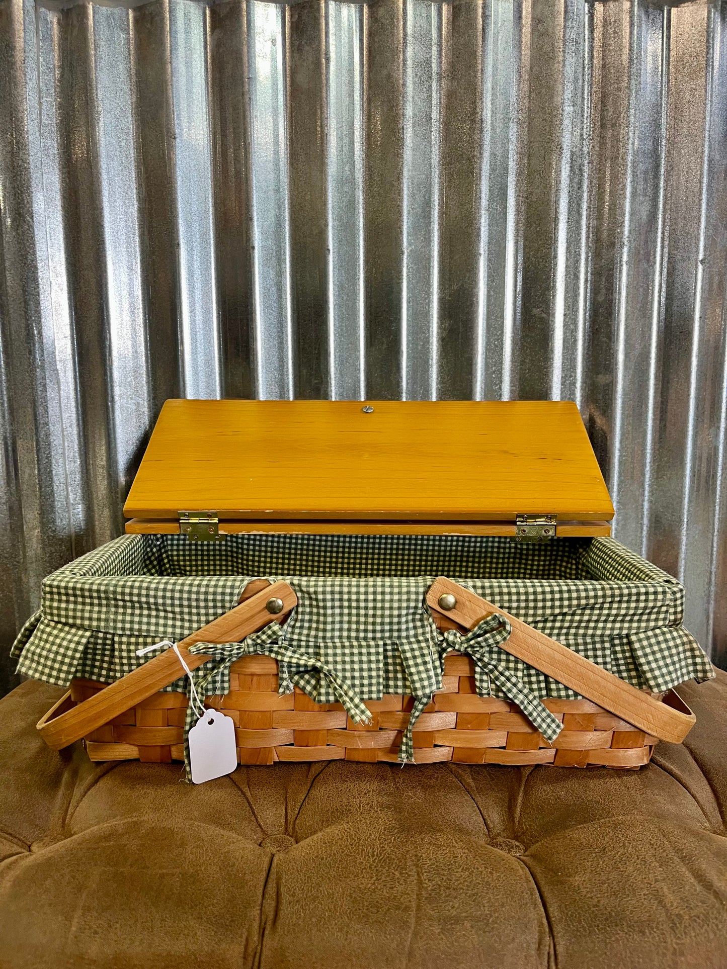 Vintage Longberger Wicker Picnic Basket