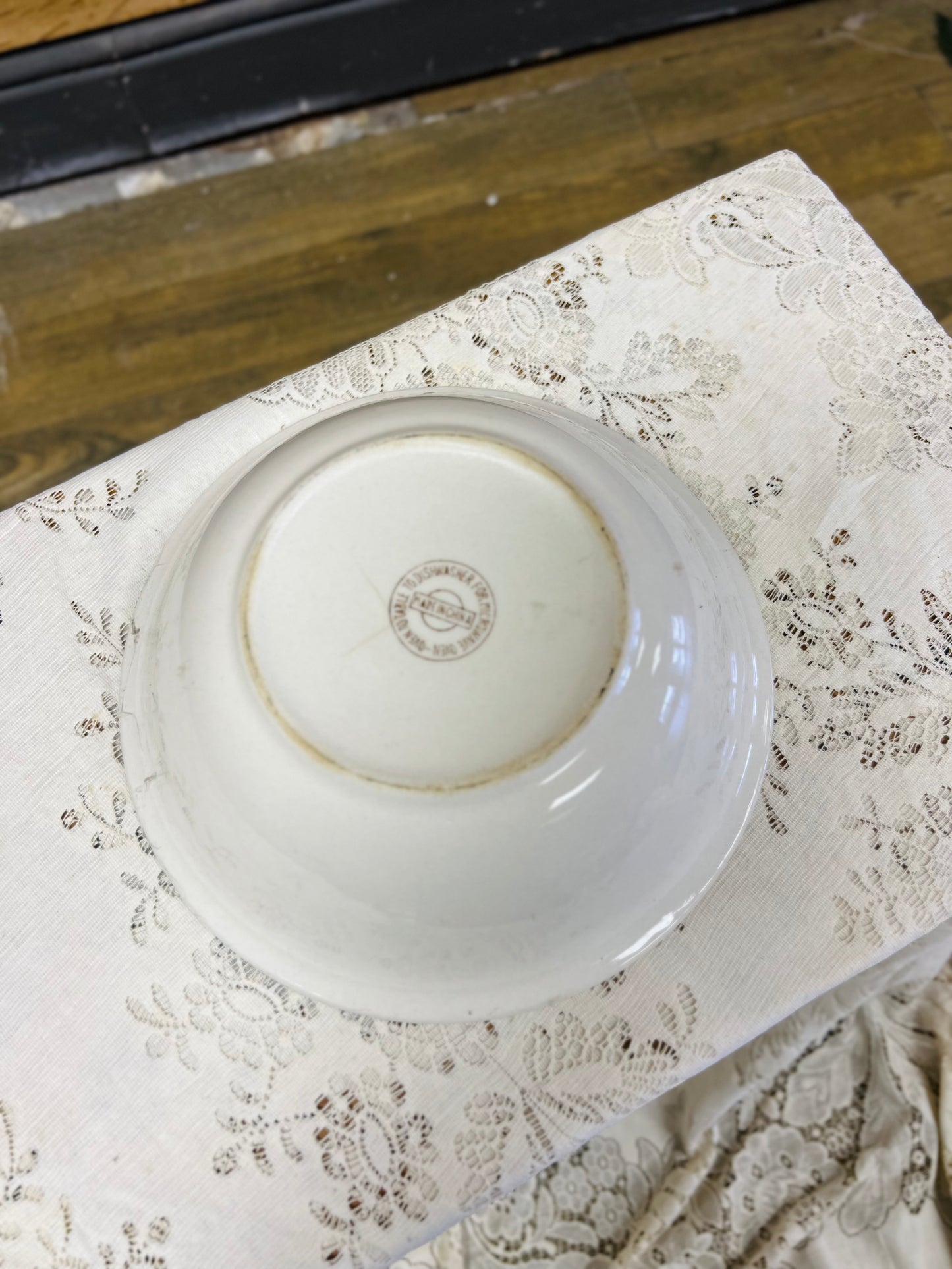 Vintage Home Sweet Home Patchwork Serving Bowl