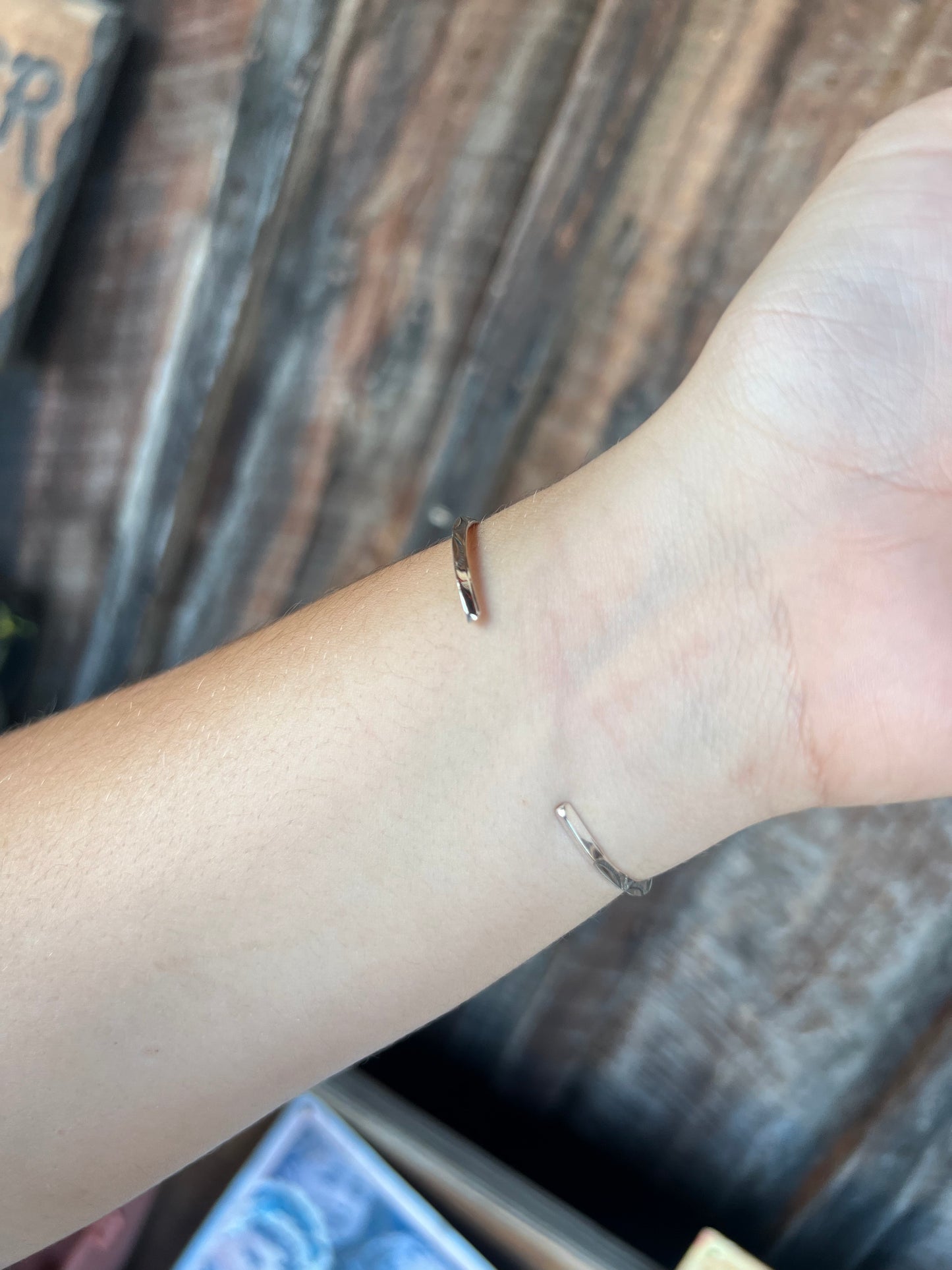 Simple Stamped Sterling Silver Stacker Cuff