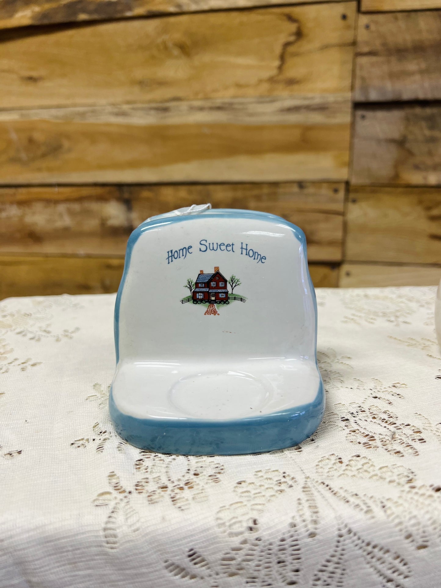 Vintage Home Sweet Home Salt & Pepper Shakers with Napkin Holder