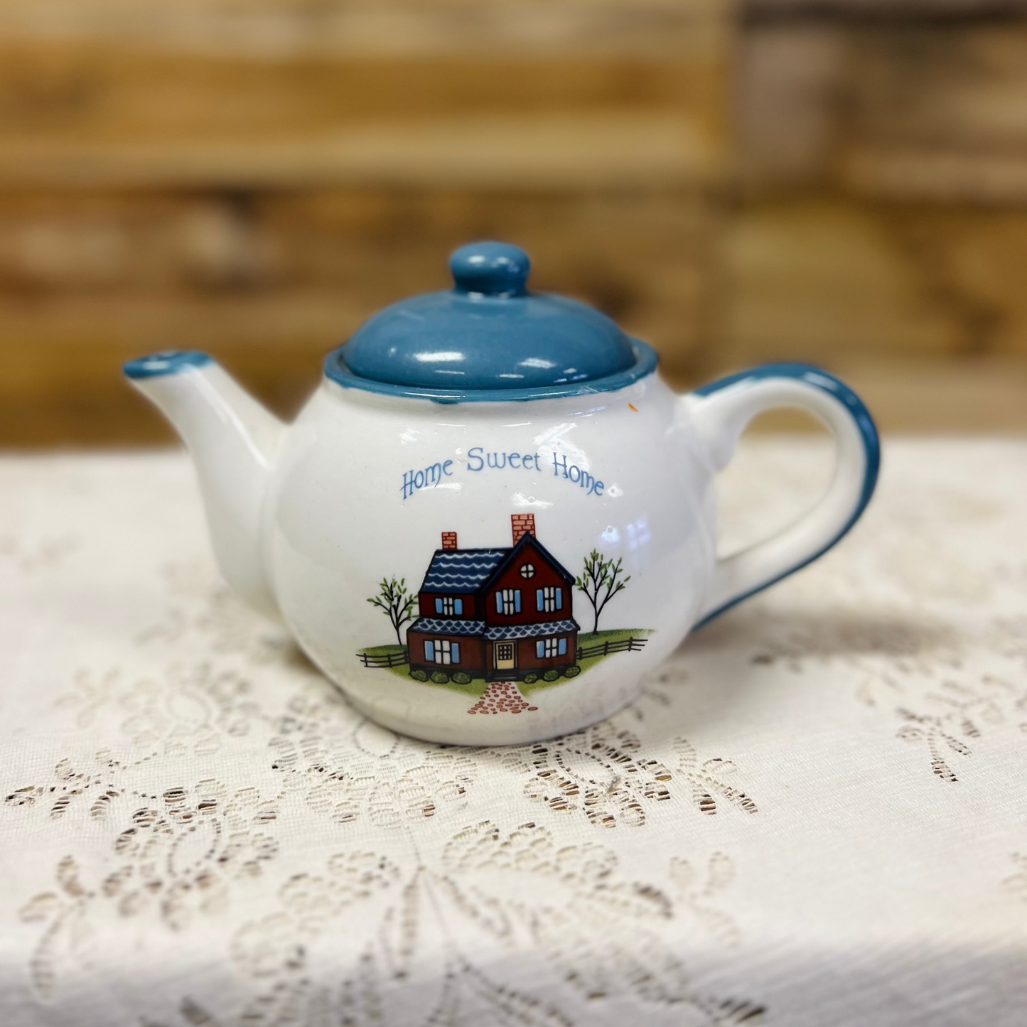 Vintage Home Sweet Home Teapot