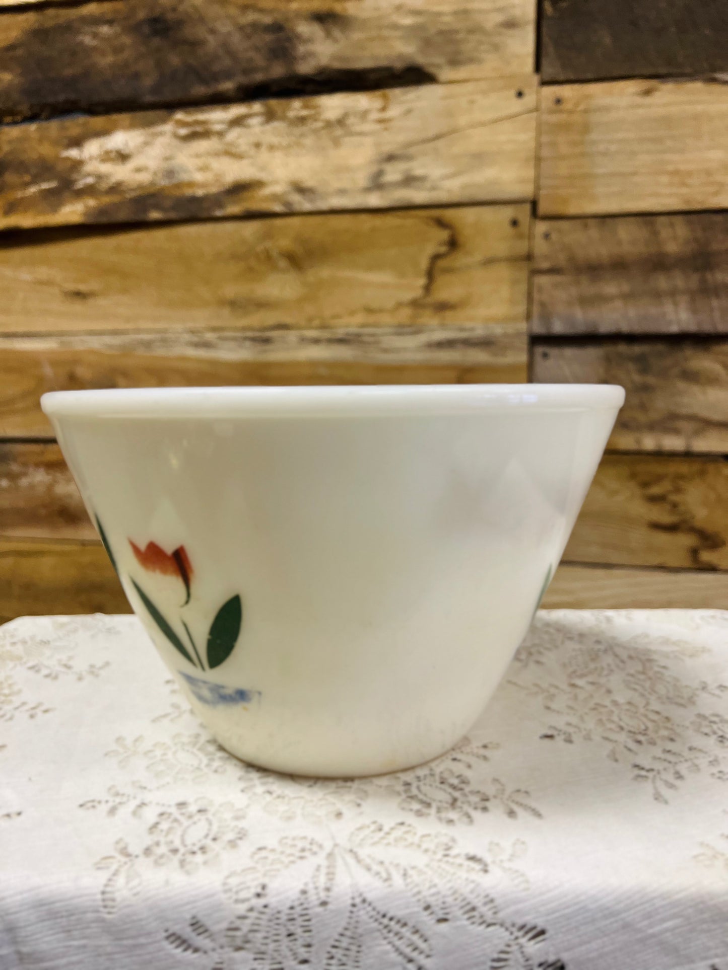 Vintage Fire King Tulip Mixing Bowl 9.5"