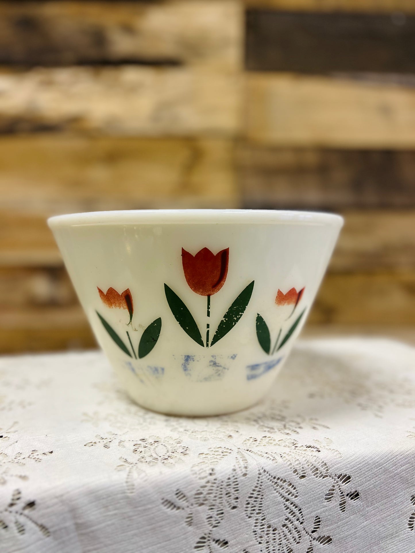 Vintage Fire King Tulip Mixing Bowl 9.5"