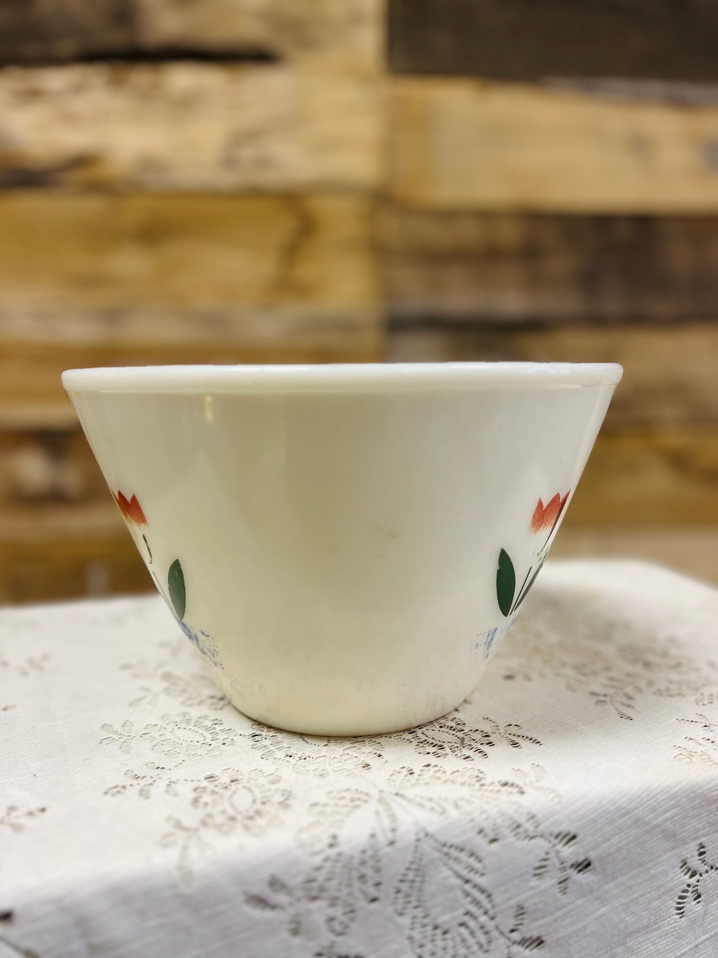 Vintage Fire King Tulip Mixing Bowl 9.5"