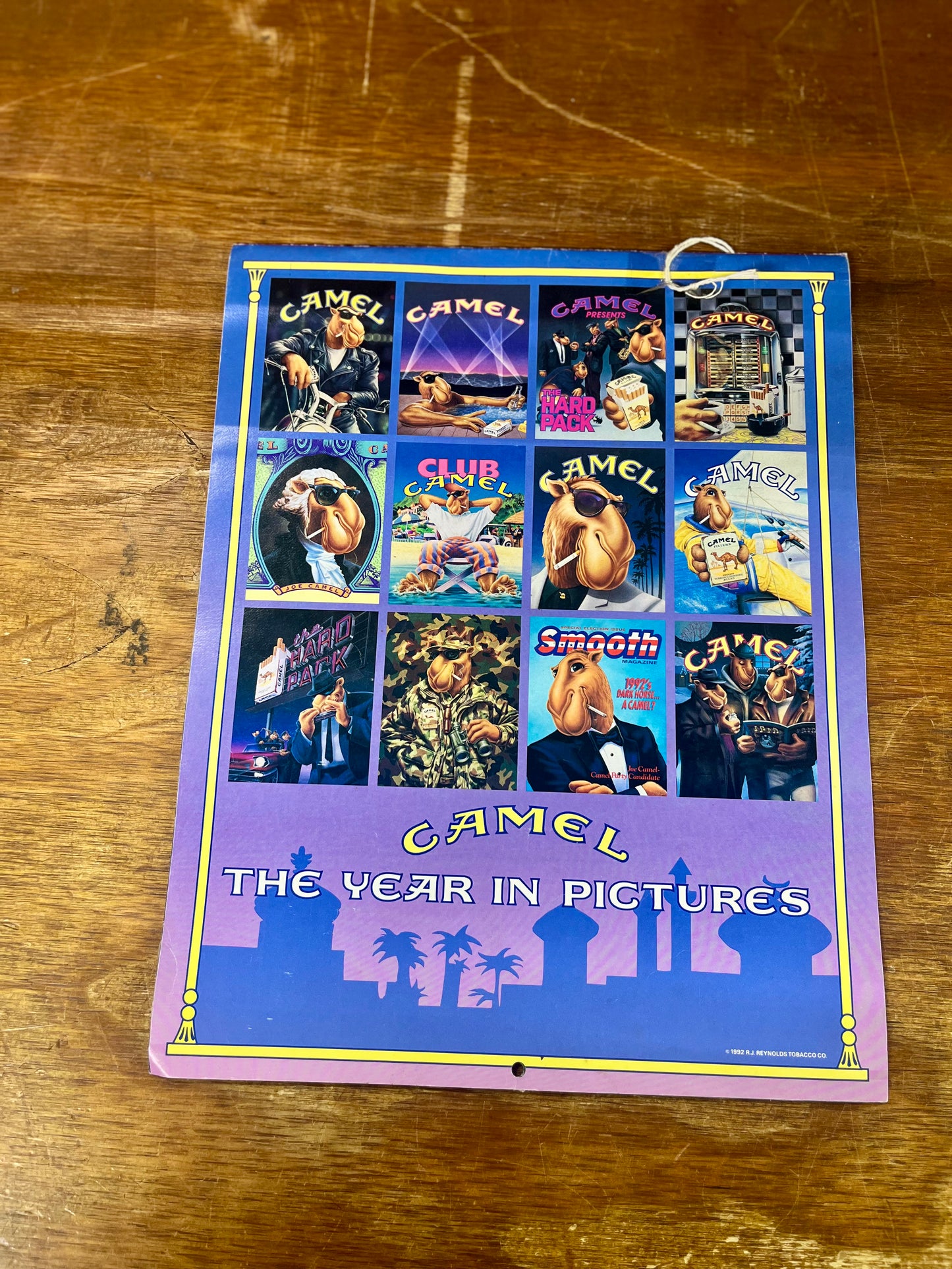 1992 Camel Cigarettes Wall Calendar