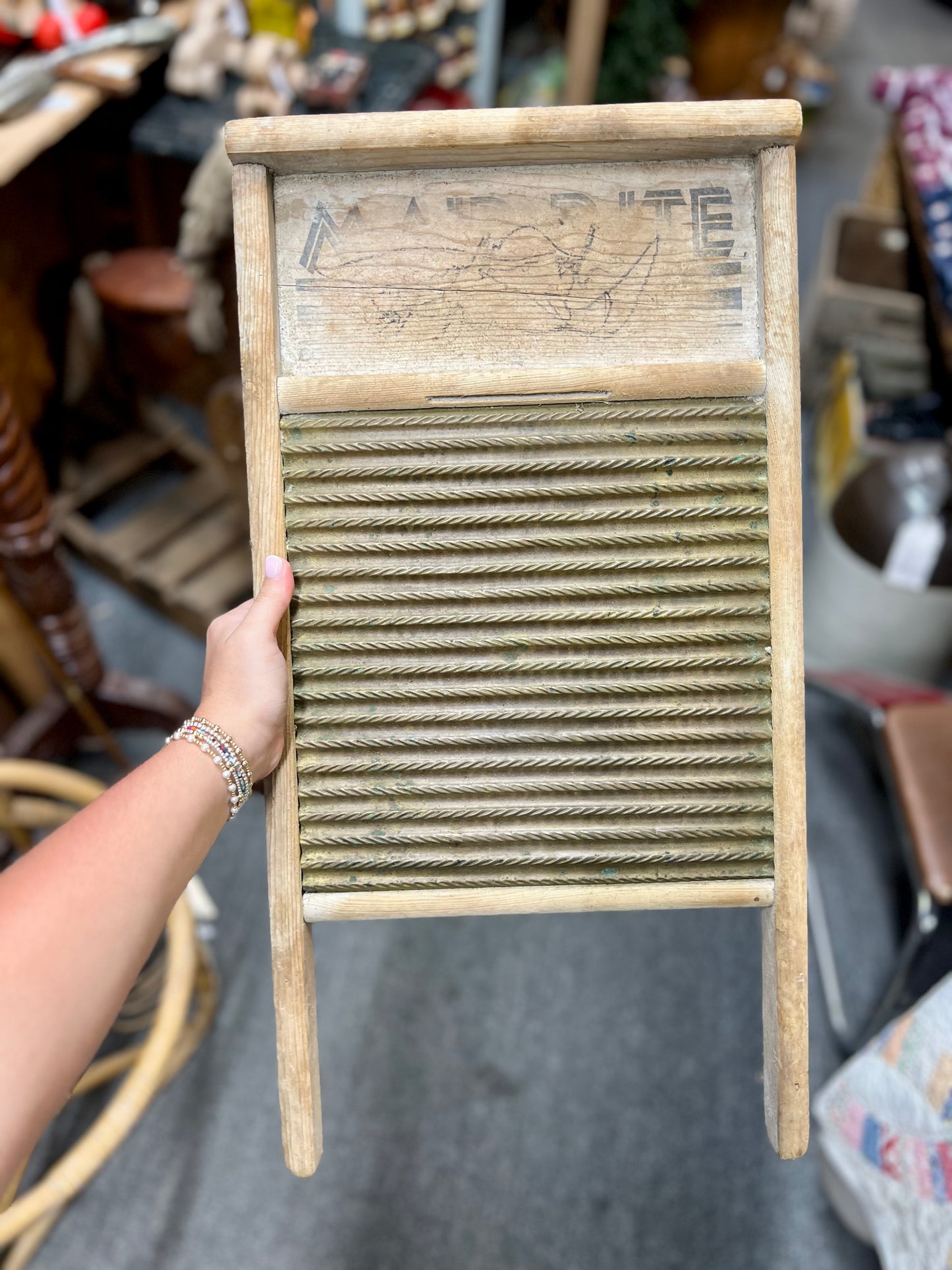 Vintage Washboard Made Rite No. 2062 Columbus Washboard Co