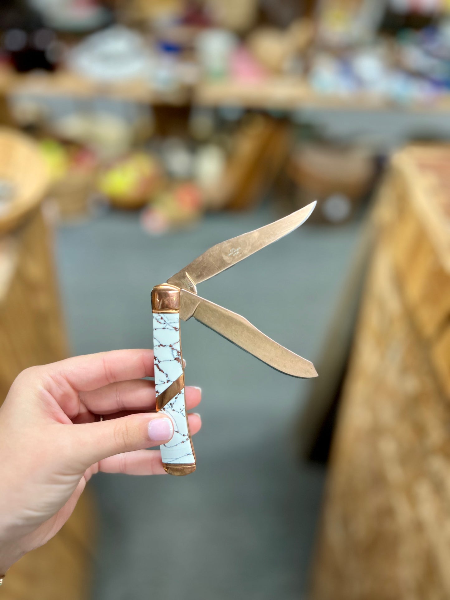 Rough Rider Copperstone 2 bladed pocket knife