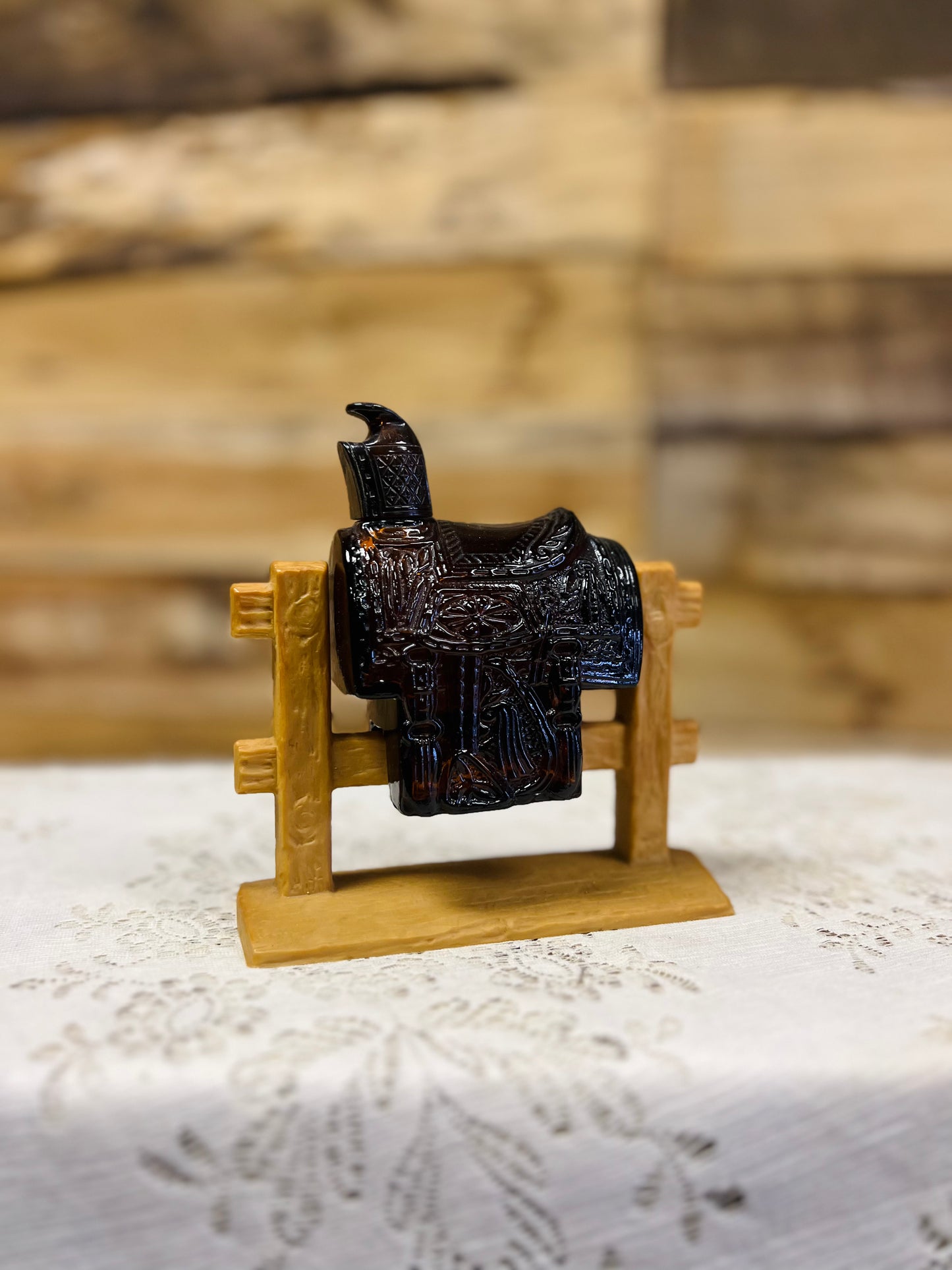 Vintage Avon Western Saddle with Stand and Box