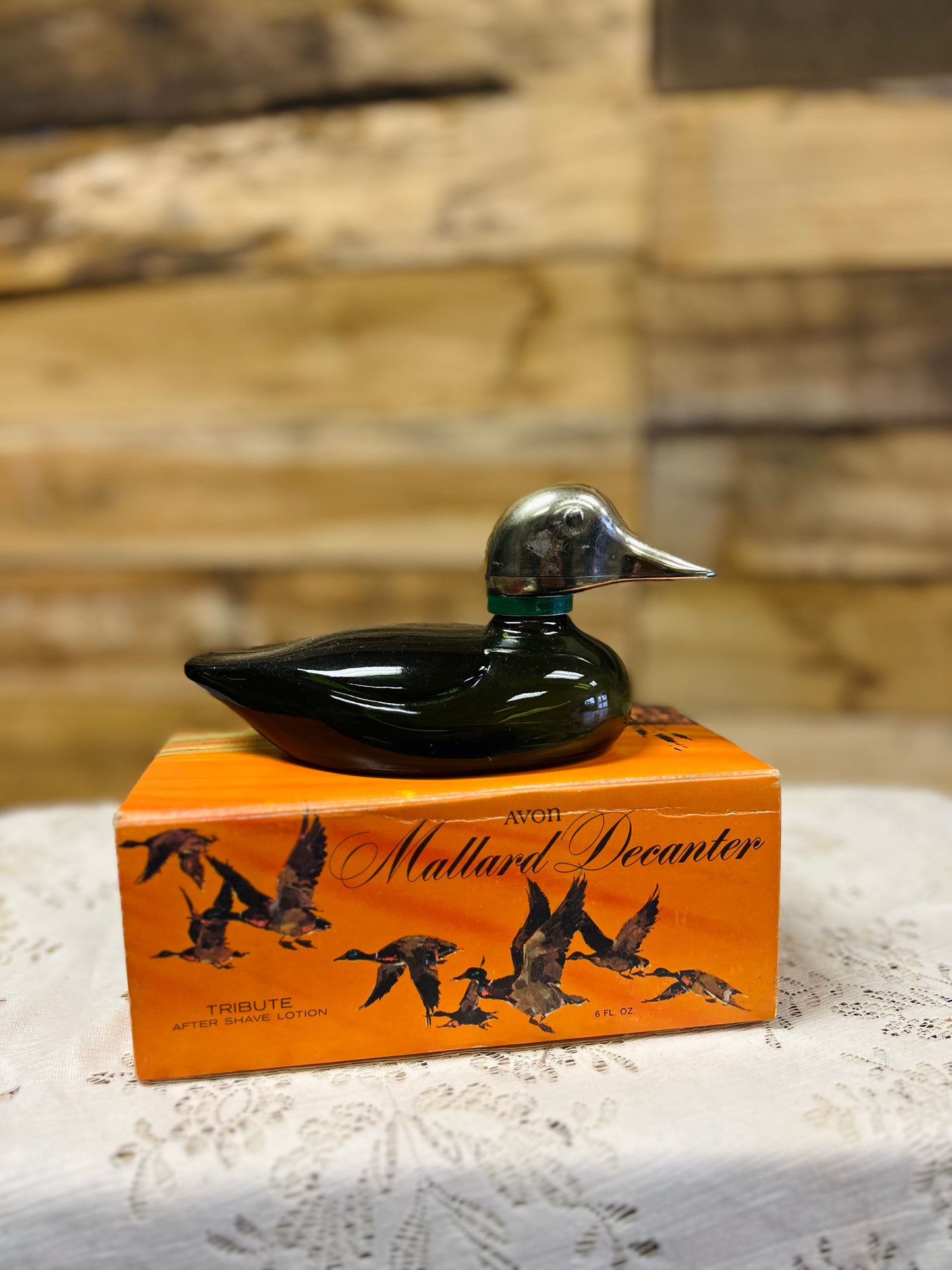 Vintage Avon Mallard Duck Decanter with Box