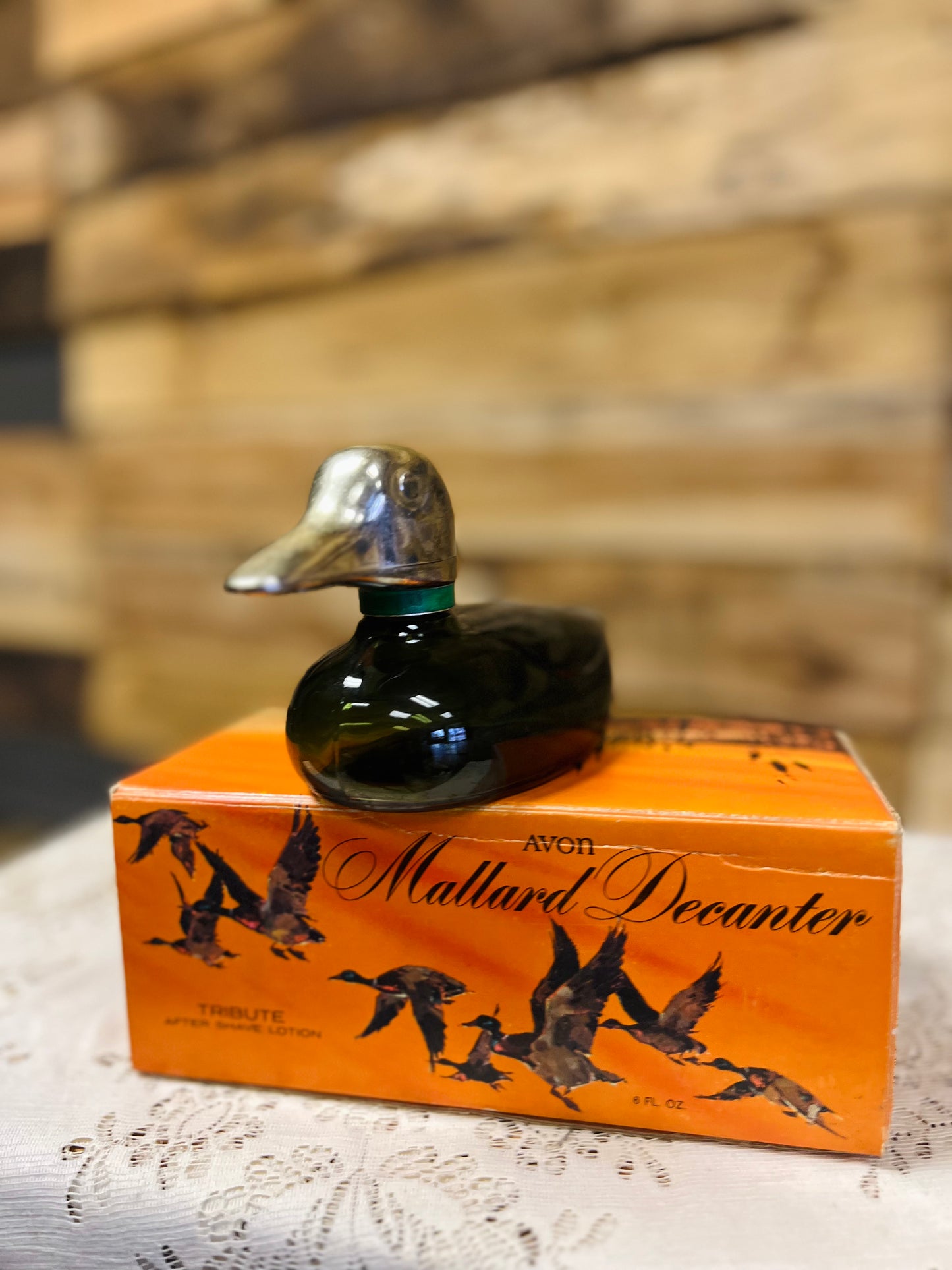 Vintage Avon Mallard Duck Decanter with Box