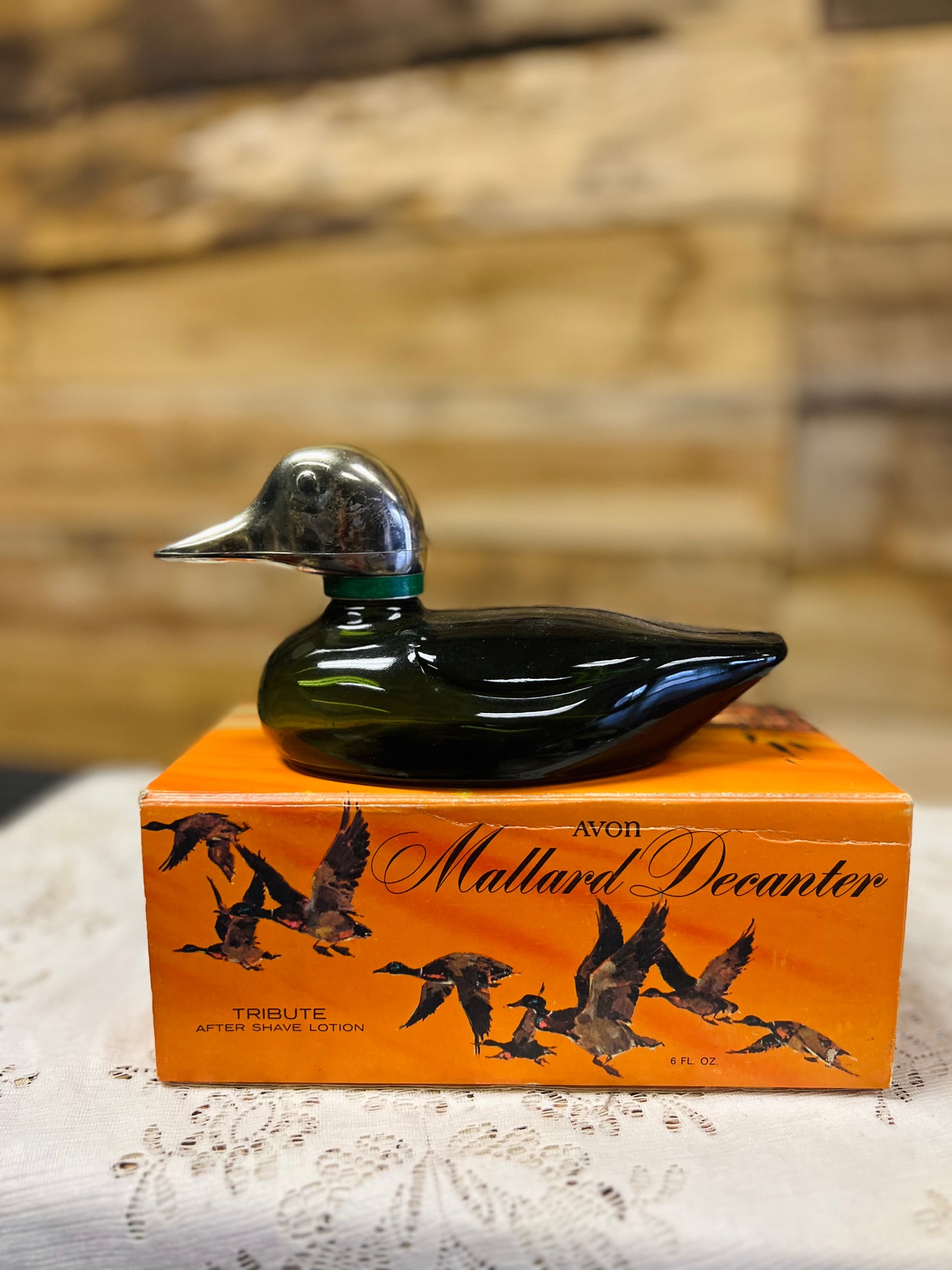 Vintage Avon Mallard Duck Decanter with Box