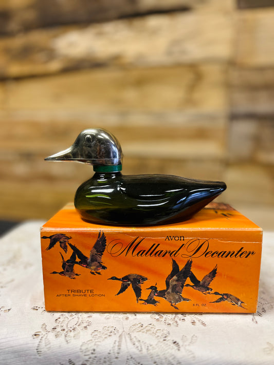 Vintage Avon Mallard Duck Decanter with Box