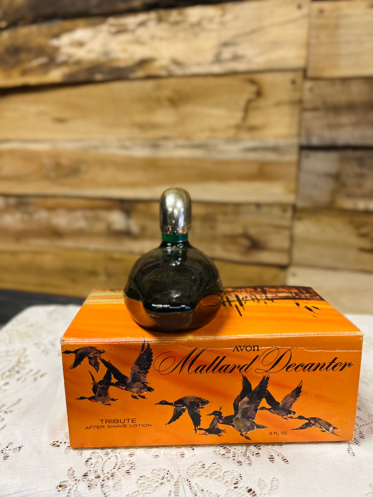 Vintage Avon Mallard Duck Decanter with Box