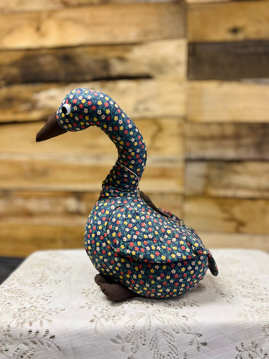 Vintage Floral Stuffed Goose - #2