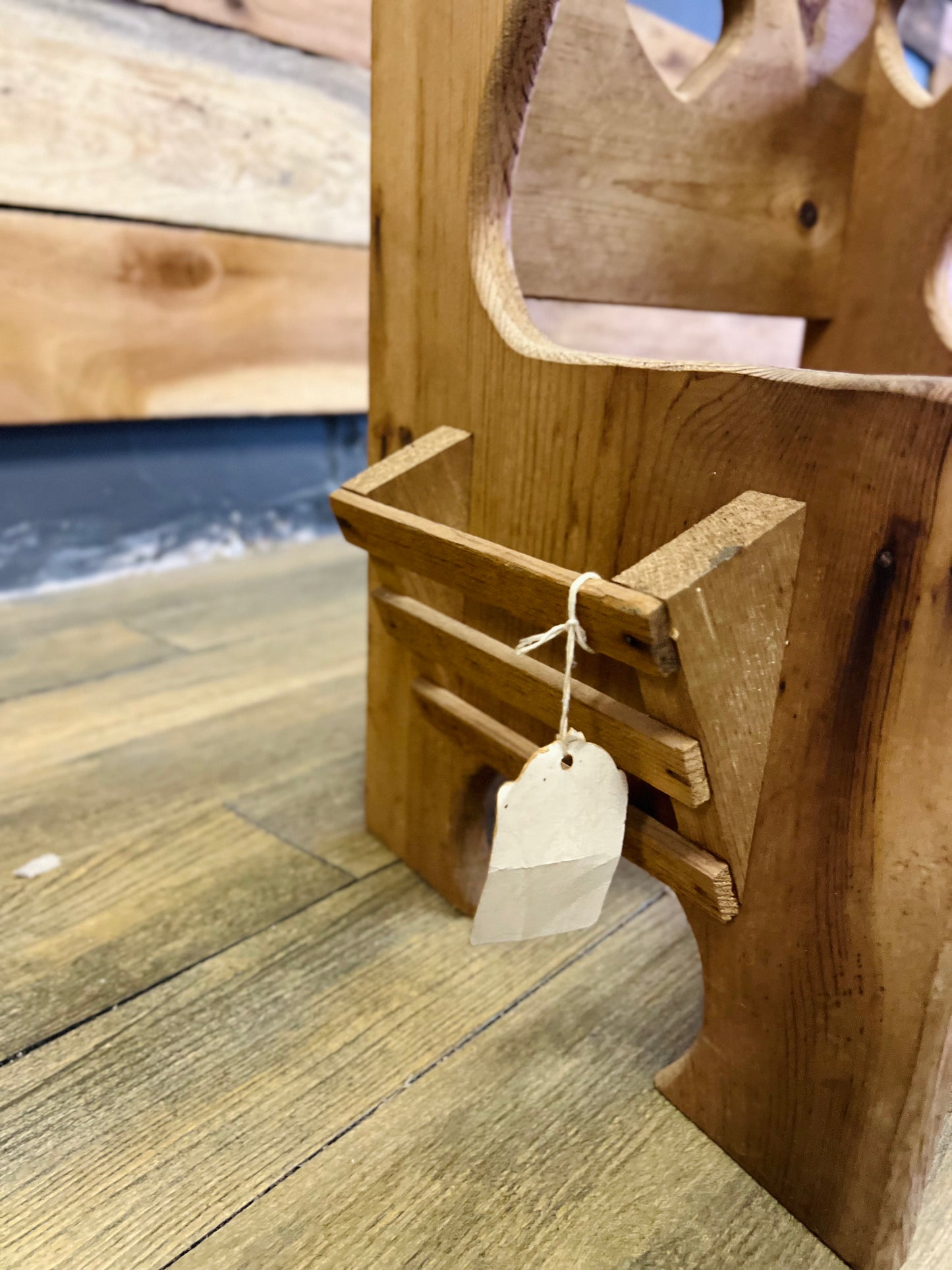 Vintage Wood Heart Cutout Potty Chair