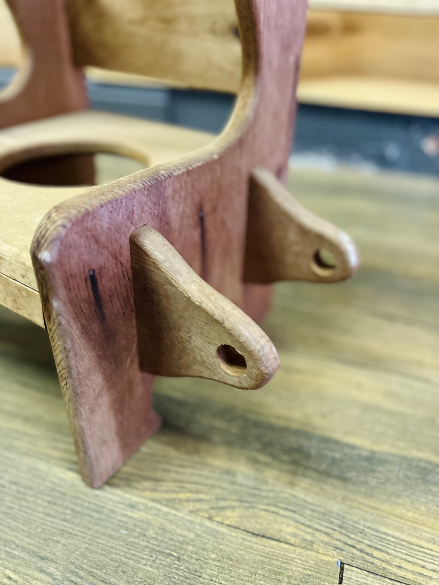 Vintage Wood Heart Cutout Potty Chair